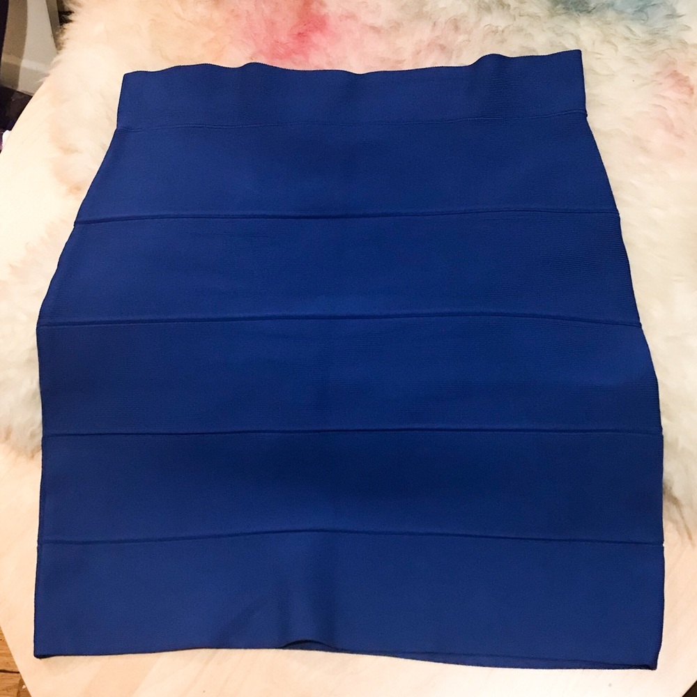 BCBG Max Azira royal blue bandage skirt